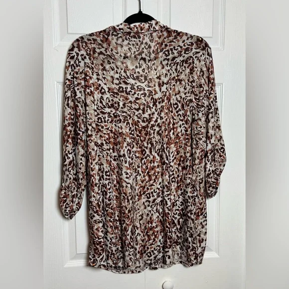 Stylish Leopard Print Women's Blouse - Picture 5 of 6